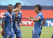 Marcos Mondaini (c) quedó cuatro veces campeón con Emelec en el fútbol ecuatoriano
