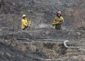 El intenso calor contribuyó a que las llamas de propaguen con mayor facilidad.