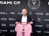 El técnico argentino Javier Mascherano tras ser presentado como timonel del Inter Miami.