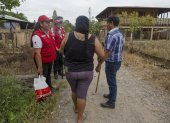 Varios migrantes en una zona rural de Guatemala.