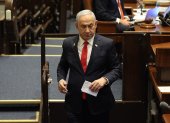 Jerusalén. El primer ministro Benjamin Netanyahu, en el parlamento.