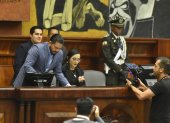La Asamblea Nacional durante la sesión en la que se discutió el juicio político contra Andrea Arrobo.