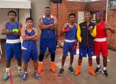 Parte del equipo masculino que asistió al concentrado en Colombia.