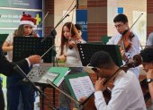 Música. La Orquesta Sinfónica deleitó a los pacientes con música nacional y navideña