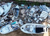 Embarcaciones de Acapulco, destrozadas por Huracán.