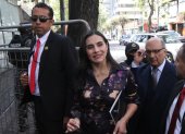 Verónica Abad durante la audiencia donde se aceptó su acción de protección.