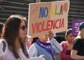 Una manifestación durante la marcha del Día Internacional de la Eliminación de la Violencia contra la Mujer en Cochabamba (Bolivia).