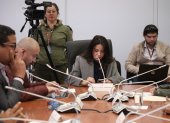 La correísta Pamela Aguirre preside la mesa de Fiscalización.