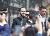 Fotografía de archivo del presidente de El Salvador, Nayib Bukele, en la ceremonia de investidura para su segundo mandato, en la Plaza Gerardo Barrios de San Salvador (El Salvador). EFE/ Bienvenido Velasco