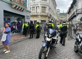 Los alrededores de la Plaza Grande se encuentran cercados y con un fuerte contigente policial este sábado 4 de enero