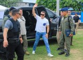 El presidente de Ecuador, Daniel Noboa, durante una visita a Esmeraldas, este jueves 9 de enero del 2025.