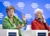 Kristalina Georgieva, directora del FMI, y Christine Lagarde, directora del Banco Central Europeo.
