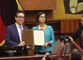 Roberto Romero von Buchwald fue oficializado como Superintendente de Bancos. La legisladora Esther Cuesta presidió la sesión de la Asamblea Nacional, este lunes 27 de enero.