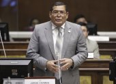 El candidato a asambleísta Jorge Chamba protagonizó un incidente con la Policía, al estar acompañado por hombres armados.