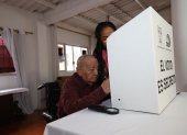 Luis Humberto Freire Pacheco, de 95 años, ejerció su derecho al voto.