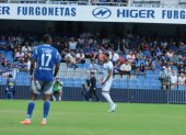 Ismael Díaz festeja el 1-0 transitorio a favor de la Universidad Católica.