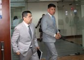 Pablo Muentes durante su testimonio ante el tribunal, en la octava jornada de la audiencia de juicio.