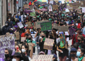 Marcha por la mujer. Quito 2024.