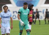 El arquero Johan Lara tuvo un error que terminó en el gol de Mushuc Runa.