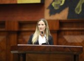 Gabriela Goldbaum habló ante los legisladores, la tarde de este martes 11 de marzo.
