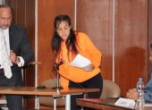 Mayra Salazar durante el proceso judicial del caso Metástasis