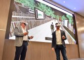 A través de las gafas de Realidad Virtual, se puede acceder a esta "biblioteca" de manglares.