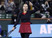 Aryna Sabalenka celebra tras vencer en semfinales a Madison Keys y meterse a la final.