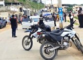 La Policía acudió a la escena del crimen, este 17 de marzo en Anconcito.