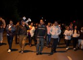 La marcha en contra de la inseguridad salió desde la av. Universitaria, avanzó por la Juan Larrea y bajó a la Ruta Viva.