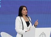 Luisa González habló del tema Venezuela en el Debate 2025.