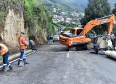 Por las fuertes lluvias, el 26 de marzo de 2025 se abrió un socavón en Chilibulo, en el sur de Quito.