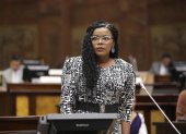 Legislativo. La asambleísta del movimiento Revolución Ciudadana Paola Cabezas prefiere no volver a referirse sobre la dolarización a la ecuatoriana.