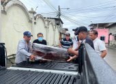 Morgue. Familiares de la víctimas del rayo retiraron sus cuerpos.