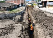 Arreglos. Se están realizando labores en la estructura en mal estado.