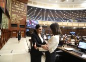 La vicepresidenta Abad compareció ante la Asamblea Nacional en enero de 2025.