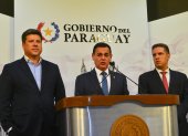 El Ministro del Exterior paraguayo ofrece declaraciones en una rueda de prensa tras la confirmación de espionaje por parte de Brasil en el marco de negociaciones sobra la central hidroeléctrica Itaipú.