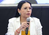La presidenta del CNE, Diana Atamaint, estiuvo este 4 de marzo en Guayaquil.