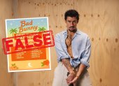 Afiche del tour falso de Bad Bunny en 2025