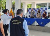 El vicepresidente del CNE, Enrique Pita, participó del simulacro electoral en Guayas.