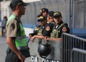 Miembros de la Policía Nacional del Perú en Lima, en una fotografía de archivo.