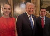 Daniel Noboa y Donald Trump durante su reunión.