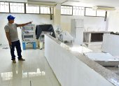 Así están algunos salones de la Universidad Agraria: con trabajos aún por terminar, lo que impide que las clases comiencen a tiempo.