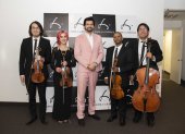 Los artistas: Álex Jimbo Viteri, Estefanía Rivera, Joan Sánchez, Luis Causte y Gabriel Chimbo Viteri.
