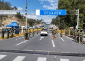 Vista del Puente Internacional Rumichaca, principal paso fronterizo entre Ecuador y Colombia.