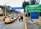 El puente internacional de Rumichaca, punto de control clave por el brote de fiebre amarilla en Colombia.