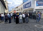 Los alrededores de la Corte de Justicia de Chimborazo fueron cercados y con presencia policial.