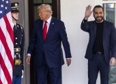 WASHINGTON.- El presidente de El Salvador, Nayib Bukele (derecha), visitó en la Casa Blanca a su homólogo estadounidense Donald Trump.