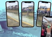 Videos del momento en que fue rescatado y golpeado se han vuelto virales