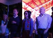 El alcalde Pabel Muñoz durante la entrega de resultados de las elecciones 2025.