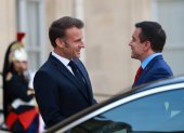Emmanuel Macron, presidente de Francia recibió al mandatario ecuatoriano.